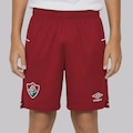 Calção Umbro Fluminense II 2025 Infantil VERMELHO/VINHO