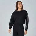 Camiseta Alto Giro Raglan com Elástico Personalizado - Feminino PRETO