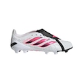 Chuteira de Campo com Língua Dobrável Infantil adidas Predator League BRANCO/ROSA