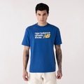 Camiseta New Balance Athletics Relaxed Premium Chest Logo Masculina AZUL