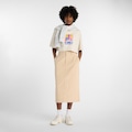Saia New Balance Stretch Corduroy Midi Feminina BEGE