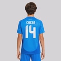 Camisa Itália Home 24/25 14 Chiesa Adidas Infantil AZUL
