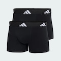 Kit Cueca Boxer adidas Active Flex Algodão 2 Peças - Adulto PRETO