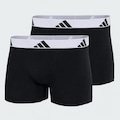 Kit Cueca Boxer adidas Active Flex Algodão com 2 Peças - Adulto PRETO