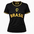 Camisa do Corinthians Especial Brasil Gold Coimbra - Feminina PRETO