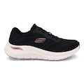 Tênis Feminino Skechers Arch Fit 2.0 Big League PRETO/ROSA