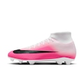 Chuteira de Campo Nike Mercurial Superfly 11 Club Adulto BRANCO/ROSA