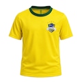 Camisa do Brasil Escudo Dry Amarelo Hyperbole - Infantil AMARELO