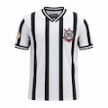 Camisa do Corinthians Retrô 1971 Tradição Alvinegra Coimbra - Masculina BRANCO/PRETO