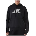 Moletom New Balance Felpa Essentials - Feminino PRETO/BRANCO