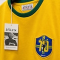 Camisa do Brasil Pelé Retrô 1970 Athleta - Feminina AMARELO