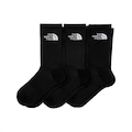 Kit com 3 pares de Meia Cano Médio The North Face Multi Sport Cush Crew Sock - Unissex PRETO/BRANCO