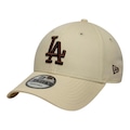 Boné Adulto New Era 940 Los Angeles Dodgers League Aba Curva BEGE