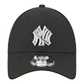 Boné Adulto New Era 940snap Liquid Metal New York Yankees Aba Curva PRETO