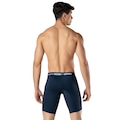 Cueca Boxer Malhas Keeper Microfibra Long Leg AZUL/AZUL ESC