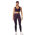 Calça Legging Malhas Keeper Canelada sem Costura Feminina ROXO