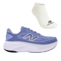 Kit Tênis New Balance More V6 e Meia - Feminino AZUL/BRANCO