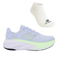 Kit Tênis New Balance More V6 e Meia - Feminino AZUL CLA/VERDE