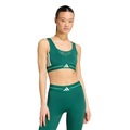 Top adidas Suporte Leve Hyperglam 3 Listras Color Block Feminino VERDE