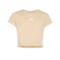 Camiseta adidas Essentials  Infantil BEGE/BRANCO