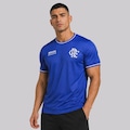 Camisa Flamengo Brasil Jacquard Holográfico - Masculina AZUL
