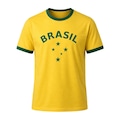 Camisa do Brasil Retrô Estrelas Olden Sports - Masculina AMARELO