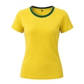 Camisa do Brasil Baby Look Olden Sports - Feminina AMARELO