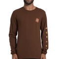 Camiseta Hurley Manga Longa Dragon - Masculina MARROM