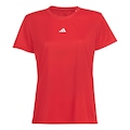 Camiseta Adidas Treino 3 Listras - Feminina VERMELHO
