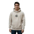 Moletom Masculino Champion Tech Hoodie Motion Logo Autumn Bege BEGE