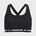 Top Under Armour Crossback Mid Solid - Feminino PRETO