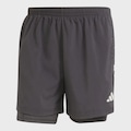 Shorts adidas The Run Climacool 5 Pol 2 In 1 - Masculino PRETO