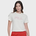 Camiseta Fila Regular Basic Outline - Feminina OFF WHITE