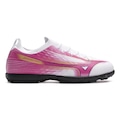 Chuteira Society Adulto Mizuno Alpha Club As BRANCO/ROSA