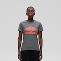 Camiseta Umbro Large Logo Duo Feminino CINZA