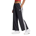 Calça adidas Malha Parachute Essentials Três Listras Lifestyle Feminina PRETO/BRANCO