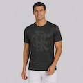 Camisa do Flamengo Poliamida Escudo All Black Masculina PRETO