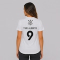 Camisa do Corinthians Fitness Dry Logo 9 Yuri Alberto Feminina BRANCO
