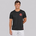 Camisa do Flamengo Poliamida Escudo Masculina PRETO