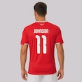 Camisa País de Gales I 26/27 11 B. Johnson adidas - Masculina VERMELHO