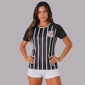 Camisa do Corinthians Raglan - Feminina PRETO