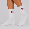 Kit com 3 Pares de Meia Cano Alto New Era Flag - Feminino BRANCO