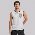 Camiseta Regata do Corinthians Dry Trançador - Masculina BRANCO
