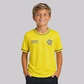 Camisa do Flamengo Brasil Jacquard Holográfico - Infantil AMARELO