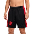 Bermuda do Flamengo Braziline Crux Básica - Masculina PRETO/VERMELHO
