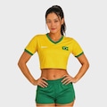 Cropped do Brasil  Braziline Lotus  - Feminina AMARELO