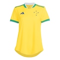 Camisa do Cruzeiro Arquibancada Especial 26/27 Adidas Feminina AMARELO/VERDE