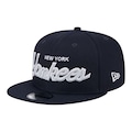 Boné New Era 950 Script New York Yankees Fechado Masculino AZUL ESCURO