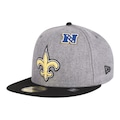 Boné New Era 5950 New Orleans Saints Fechado Masculino CINZA