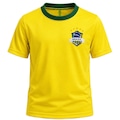 Camisa do Brasil Plus Size Escudo Dry Hyperbole - Masculina AMARELO
